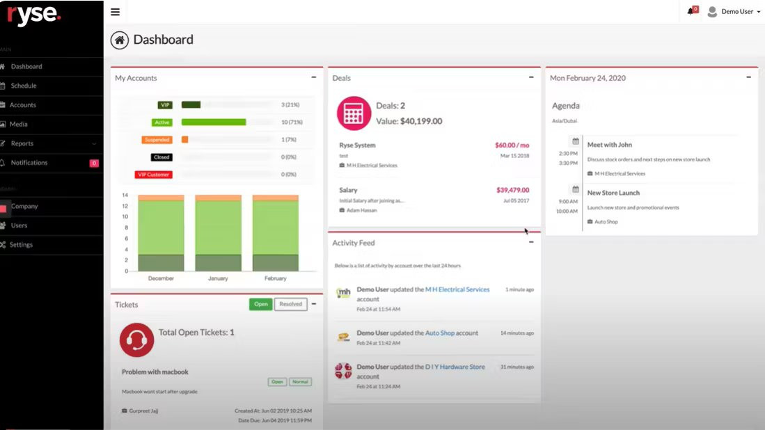 Ryse CRM Screenshot 1